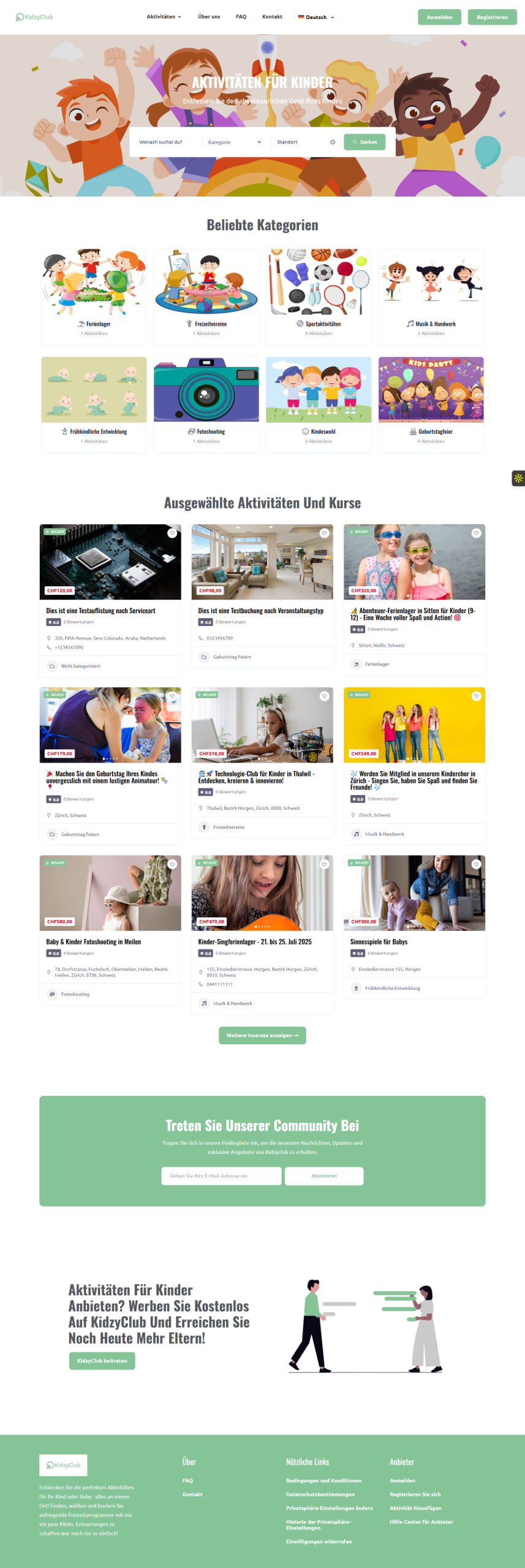 Home page german version