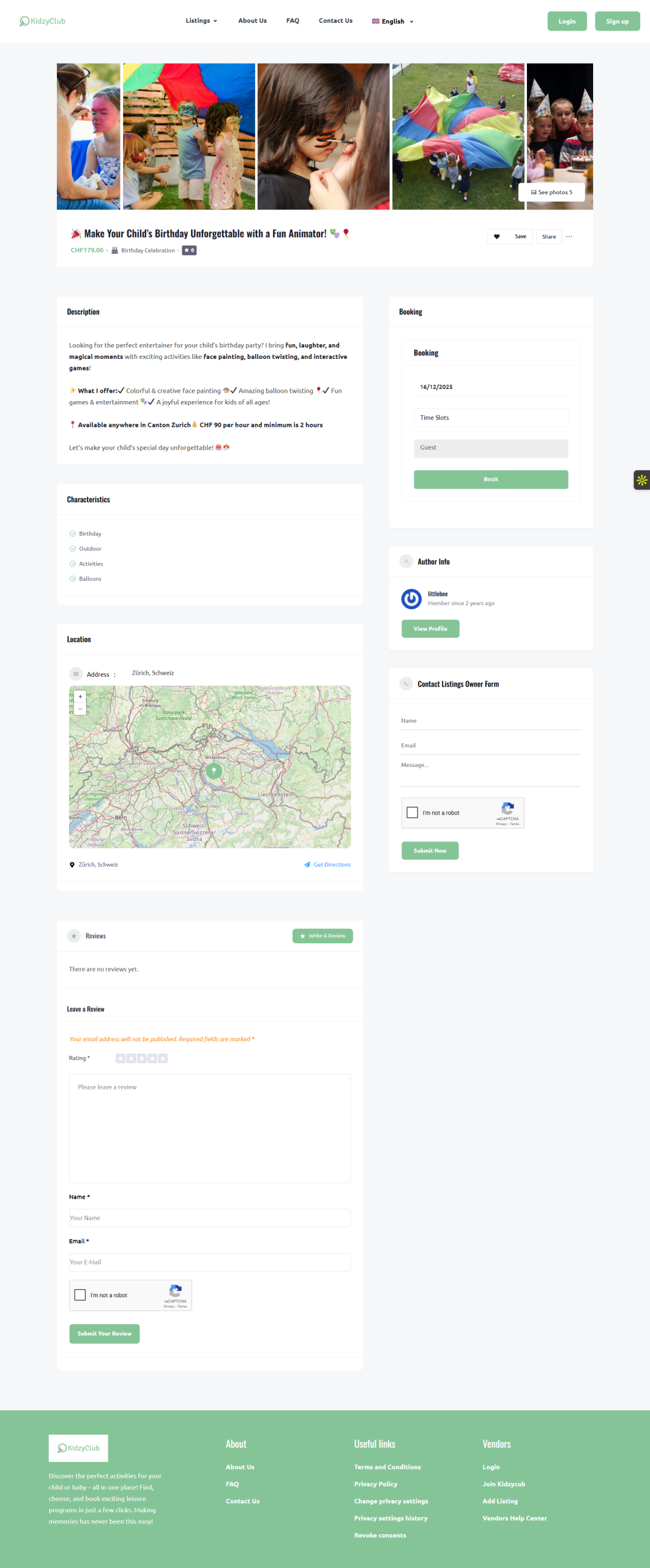 listing detail page english version