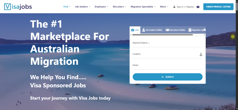 VisaJobs Australia — Directory Website Development