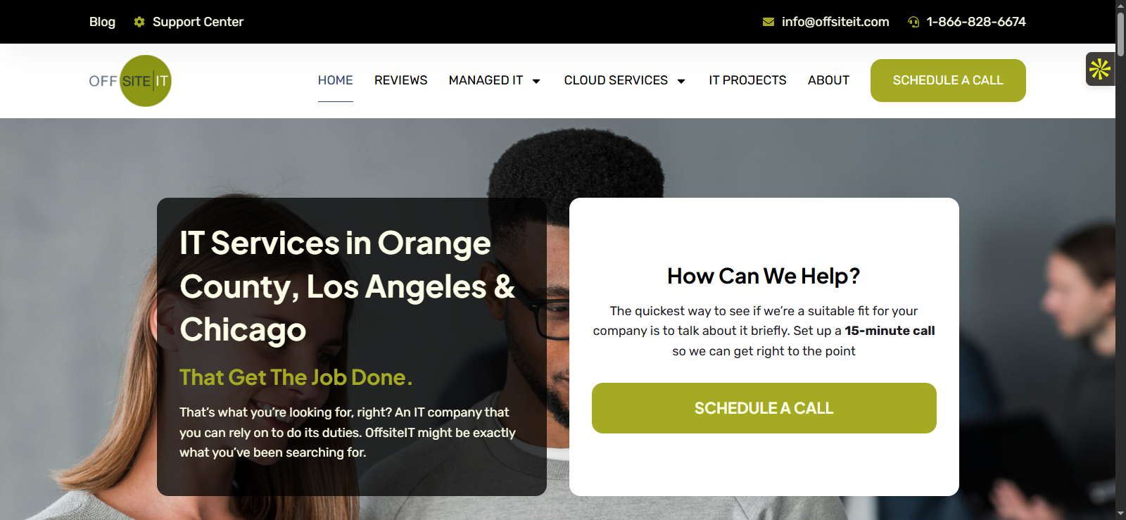 Offsite IT Home Page Hero Section