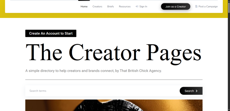 The Creator Pages – WordPress Directory Website